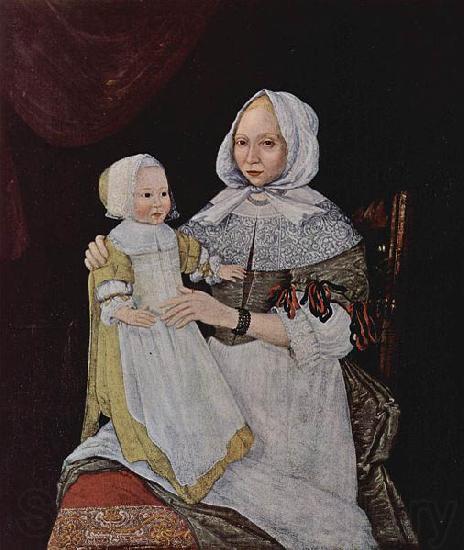 unknow artist Portrat der Mrs. Elisabeth Freake und ihrer Tochter Mary